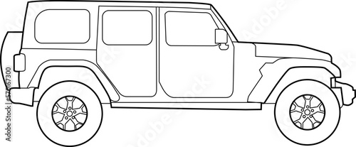 illustration of offroad car