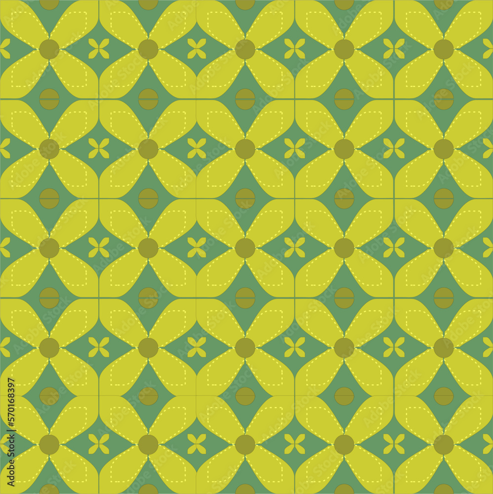 Green Batik Pattern Green Batik Pattern