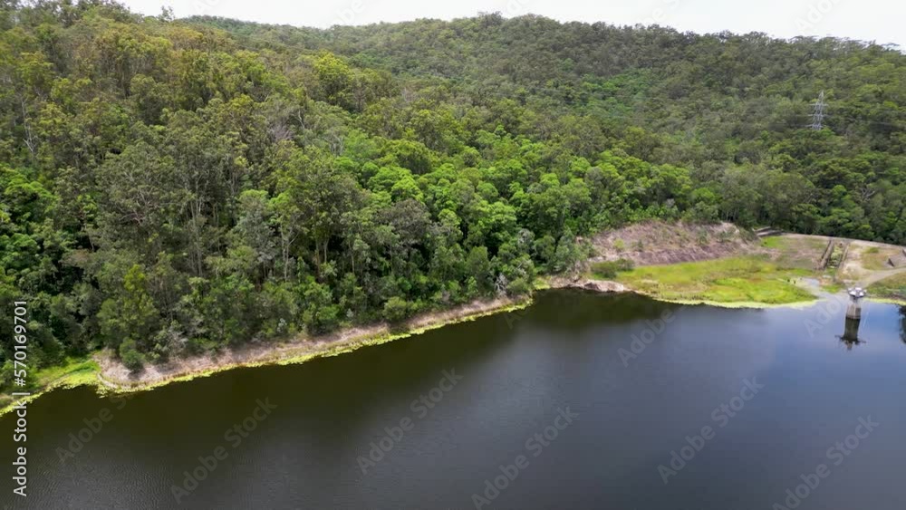 Brisbane, Gold Creek Reservoir Forest Drone Fly Over Brisbane, Gold Creek Reservoir Forest Drone Fly Over