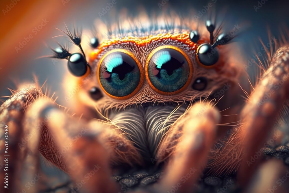 spider, close up, macro, and photography. Generative AI spider, close up, macro, and photography. Generative AI