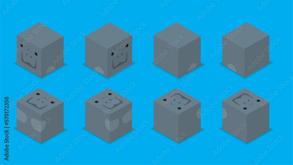 Animal Dice 3D Character Animal Manatee Cartoon Vector Animal Dice 3D Character Animal Manatee Cartoon Vector