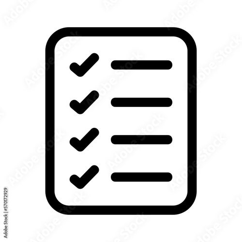 checklist icon or logo isolated sign symbol vector illustration - high quality black style vector icons