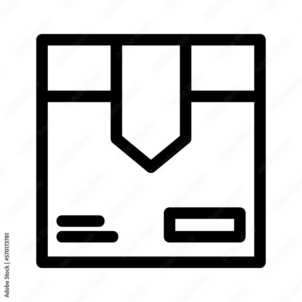 delivery box icon or logo isolated sign symbol vector illustration - high quality black style vector icons