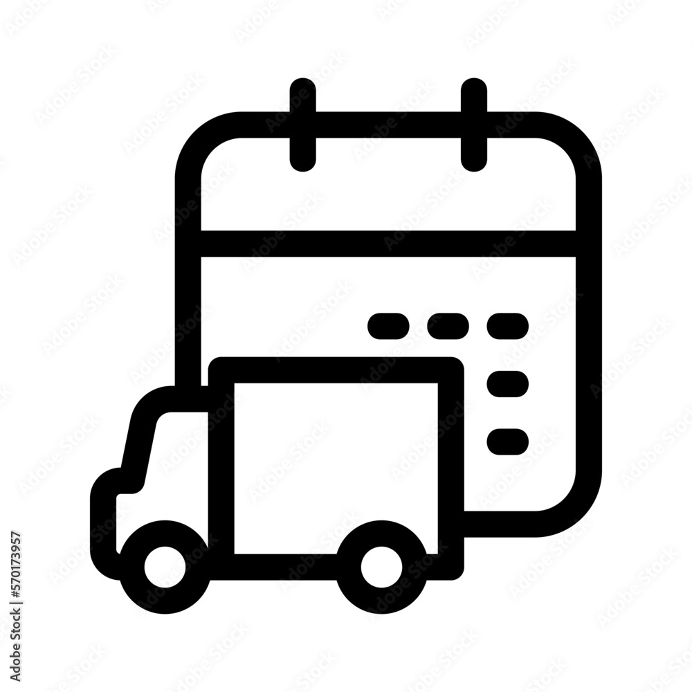 delivery schedule icon or logo isolated sign symbol vector illustration - high quality black style vector icons delivery schedule icon or logo isolated sign symbol vector illustration - high quality black style vector icons