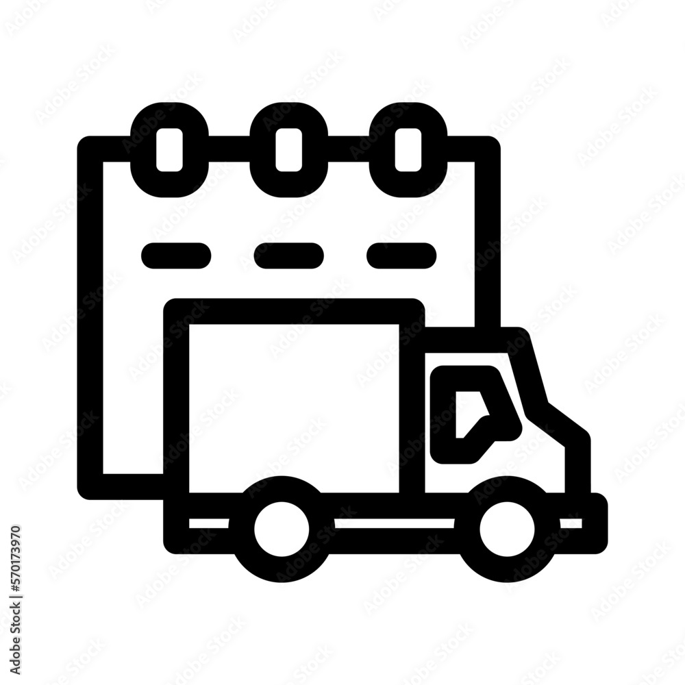 delivery schedule icon or logo isolated sign symbol vector illustration - high quality black style vector icons delivery schedule icon or logo isolated sign symbol vector illustration - high quality black style vector icons