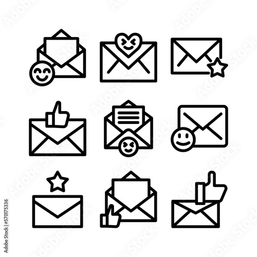 email rating icon or logo isolated sign symbol vector illustration - high quality black style vector icons
