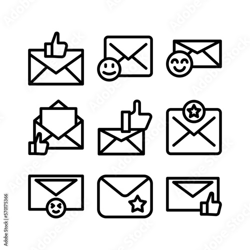 email rating icon or logo isolated sign symbol vector illustration - high quality black style vector icons