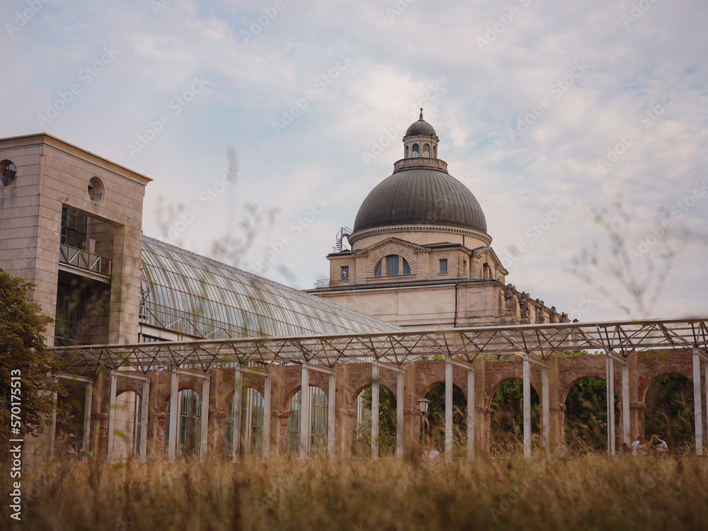 beautiful view of the Bavarian State Chancellery from the Hofgarten, Munich, Germany. Summer Travel to Europe beautiful view of the Bavarian State Chancellery from the Hofgarten, Munich, Germany. Summer Travel to Europe