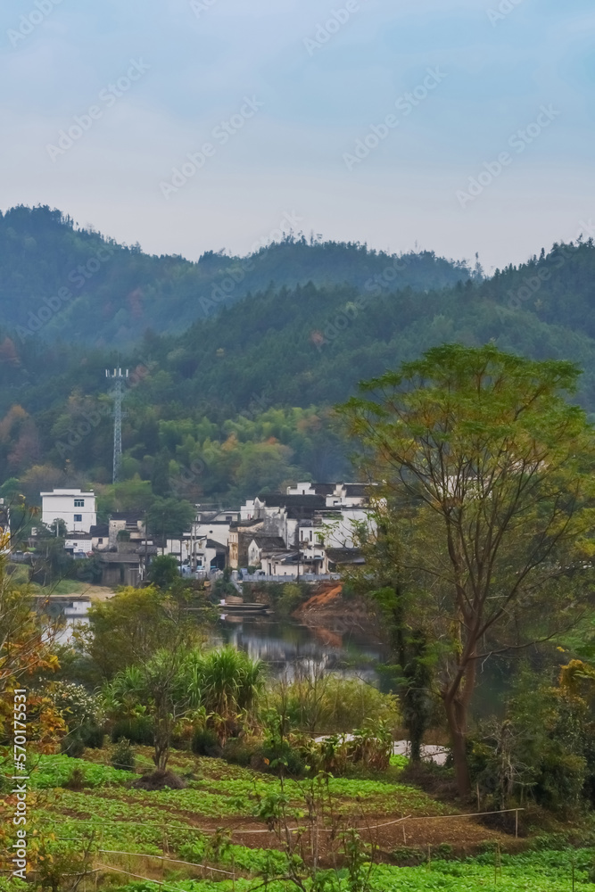 Ancient villages, rivers and natural beauty in the mountains of Anhui Province, China