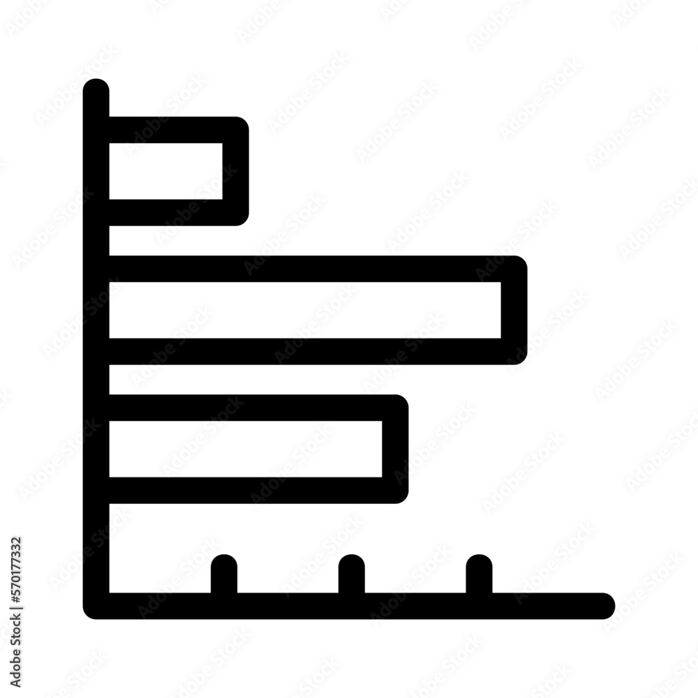 horizontal graph icon or logo isolated sign symbol vector illustration - high quality black style vector icons horizontal graph icon or logo isolated sign symbol vector illustration - high quality black style vector icons