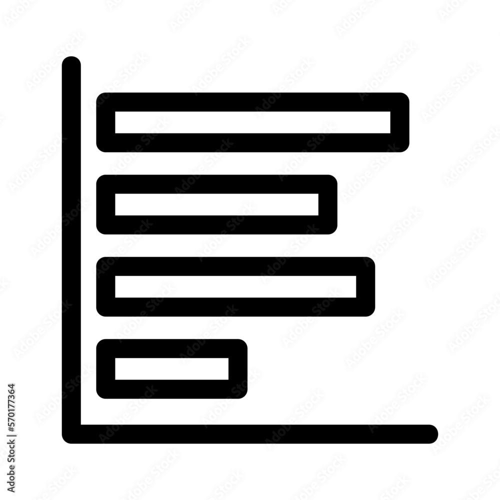 horizontal graph icon or logo isolated sign symbol vector illustration - high quality black style vector icons horizontal graph icon or logo isolated sign symbol vector illustration - high quality black style vector icons