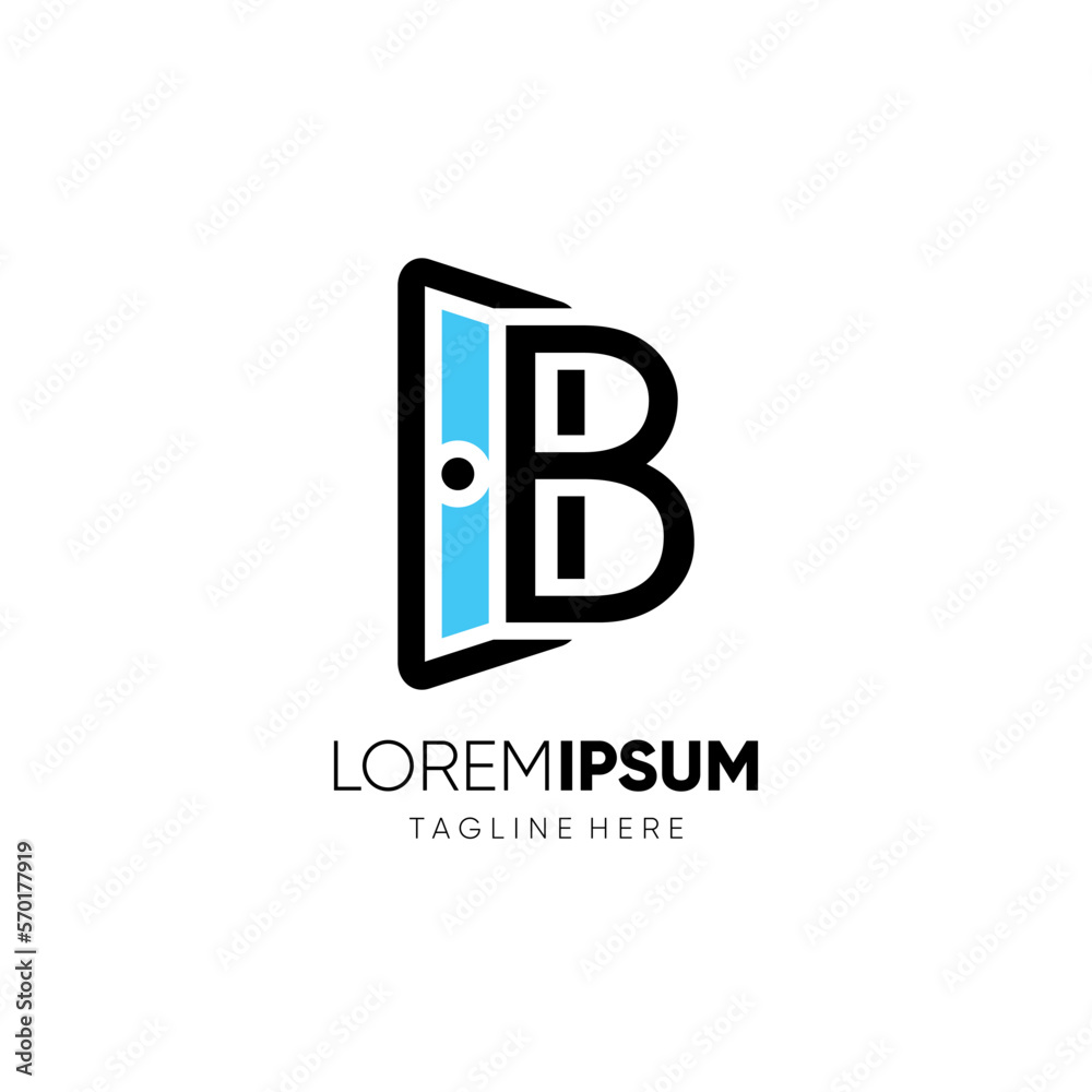 Obraz premium Initial Letter B Door Real Estate Logo Design Vector Icon Graphic emblem Illustration 