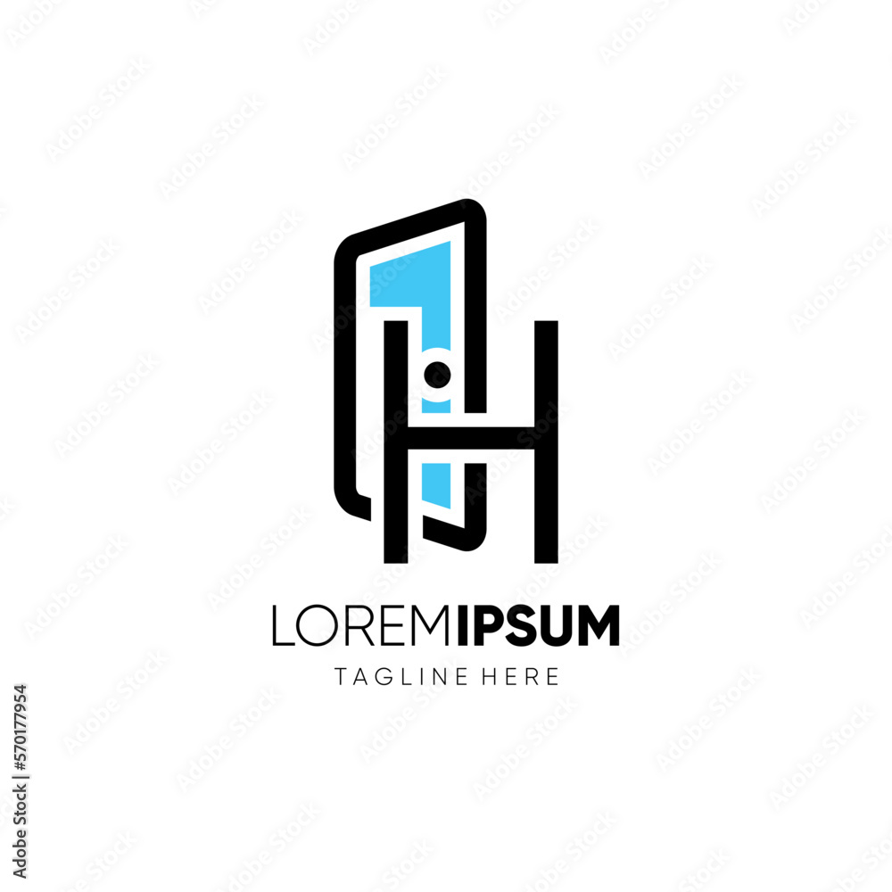 Initial Letter H Door Real Estate Logo Design Vector Icon Graphic emblem Illustration Initial Letter H Door Real Estate Logo Design Vector Icon Graphic emblem Illustration