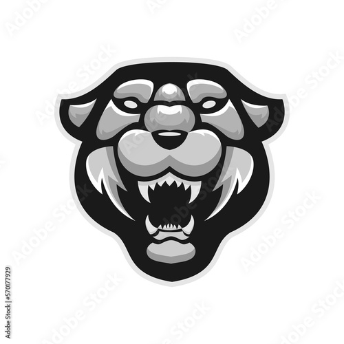 Tiger silhouette mascot logo design