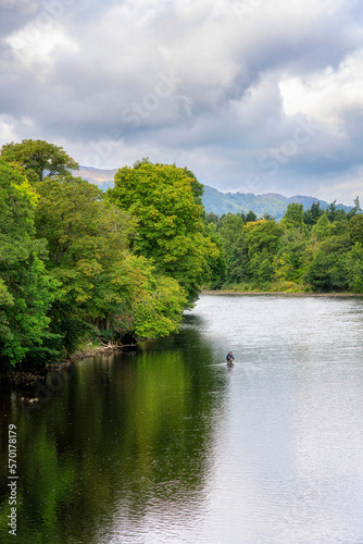 Fly fishing on the River Tay  Scotland