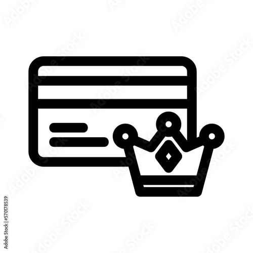 loyalty card icon or logo isolated sign symbol vector illustration - high quality black style vector icons
