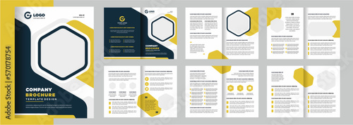 Minimalist business proposal or company profile corporate brochure layout design template