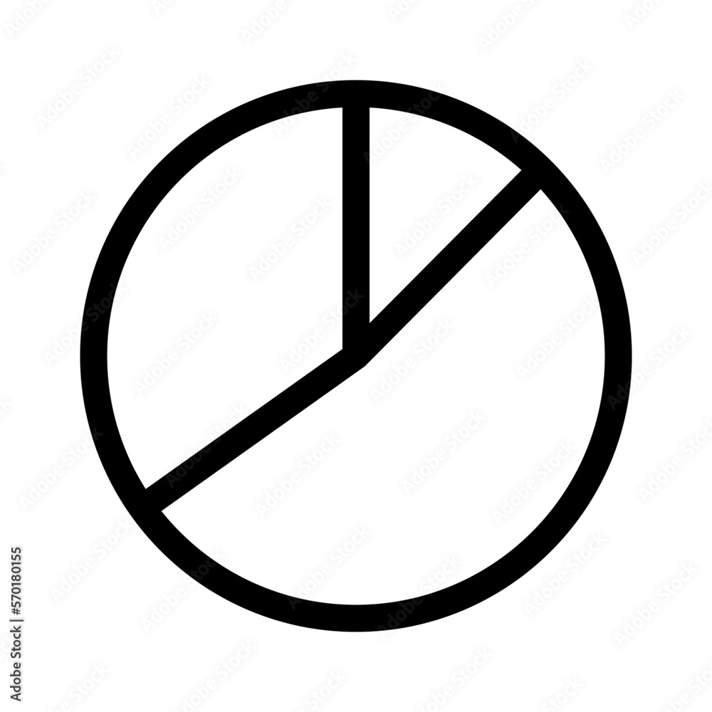 pie graph icon or logo isolated sign symbol vector illustration - high quality black style vector icons