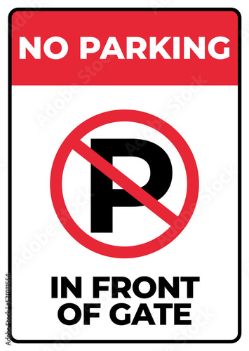 No parking sign board printable vector