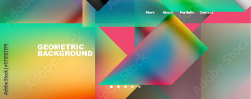 Dynamic lines, triangles, rectangles geometric abstract background. Vector Illustration For Wallpaper, Banner, Background, Card, Book Illustration, landing page