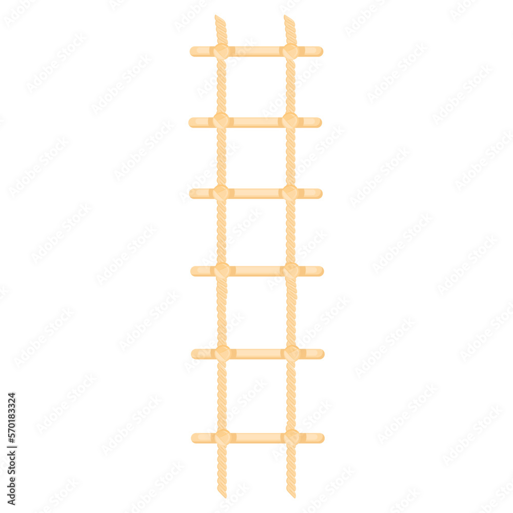 Vector image of a wooden staircase. The concept of construction, repair and other works. A design element.