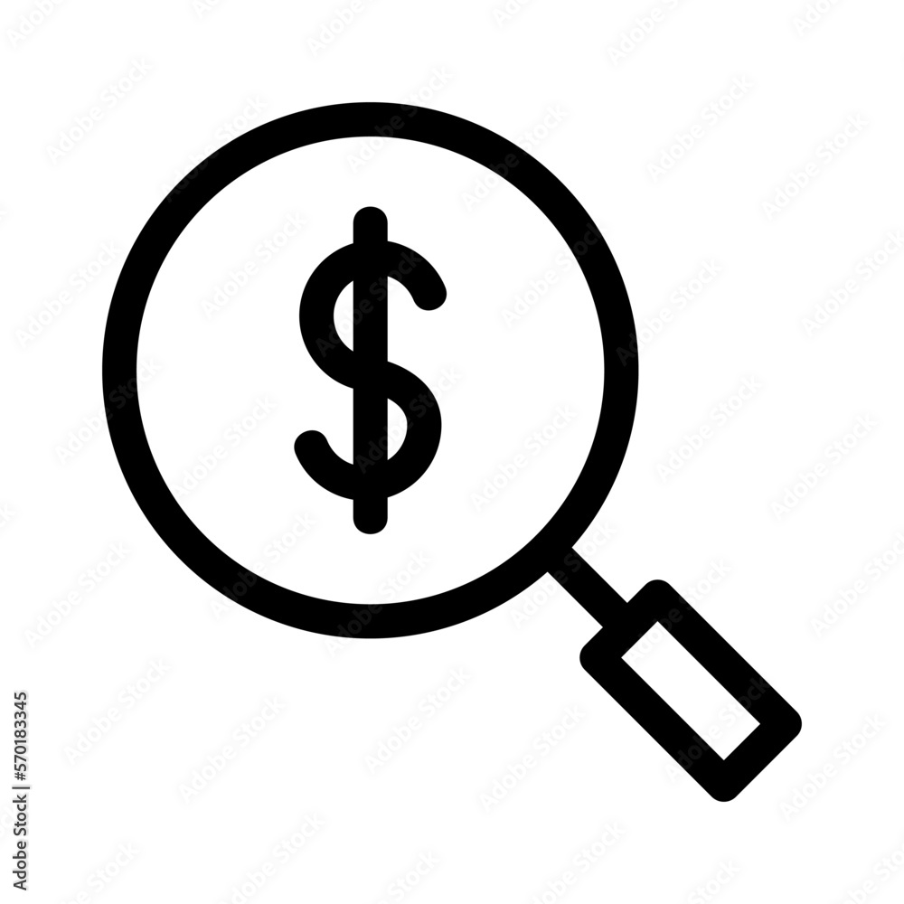 search money icon or logo isolated sign symbol vector illustration - high quality black style vector icons search money icon or logo isolated sign symbol vector illustration - high quality black style vector icons