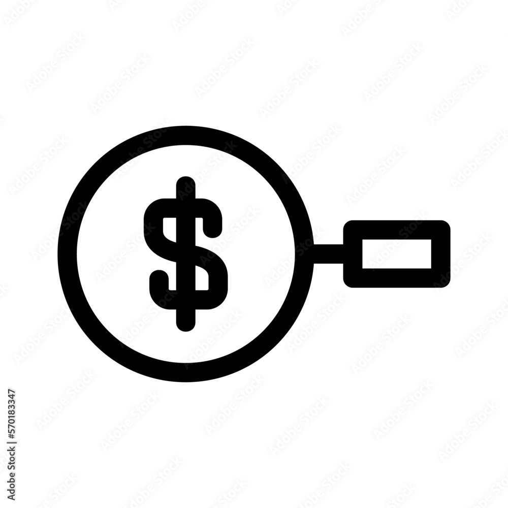 search money icon or logo isolated sign symbol vector illustration - high quality black style vector icons search money icon or logo isolated sign symbol vector illustration - high quality black style vector icons