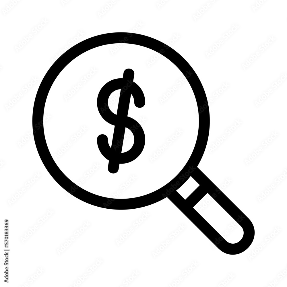 search money icon or logo isolated sign symbol vector illustration - high quality black style vector icons search money icon or logo isolated sign symbol vector illustration - high quality black style vector icons