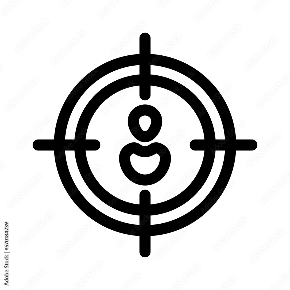 target user icon or logo isolated sign symbol vector illustration - high quality black style vector icons target user icon or logo isolated sign symbol vector illustration - high quality black style vector icons