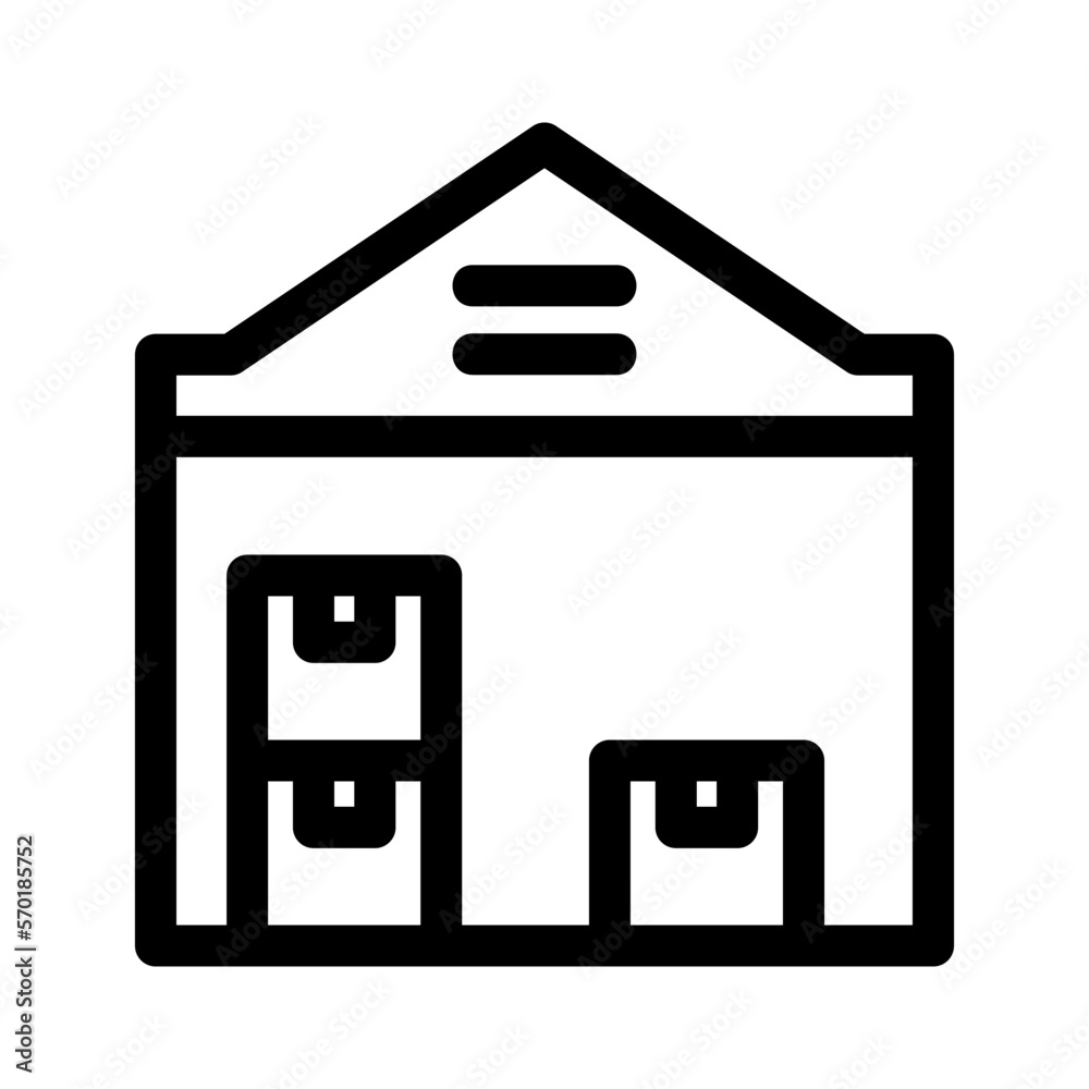 warehouse icon or logo isolated sign symbol vector illustration - high quality black style vector icons warehouse icon or logo isolated sign symbol vector illustration - high quality black style vector icons