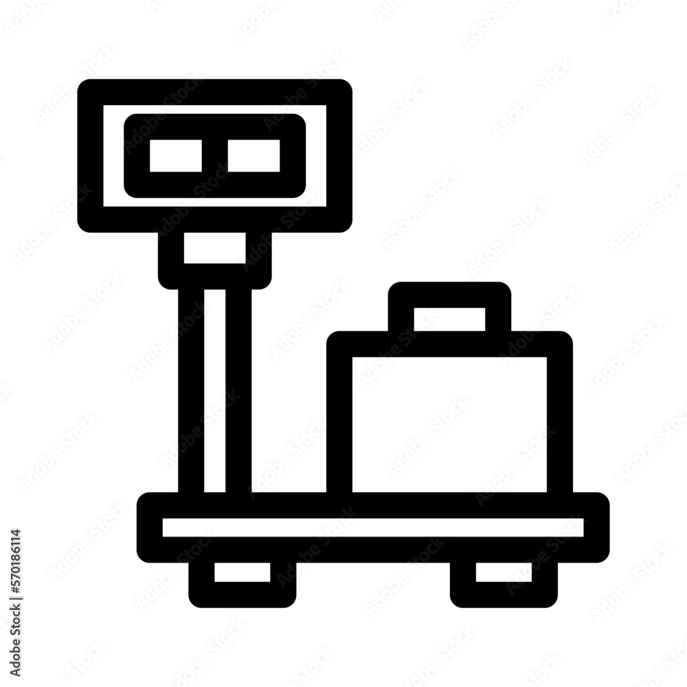 weight scale icon or logo isolated sign symbol vector illustration - high quality black style vector icons weight scale icon or logo isolated sign symbol vector illustration - high quality black style vector icons