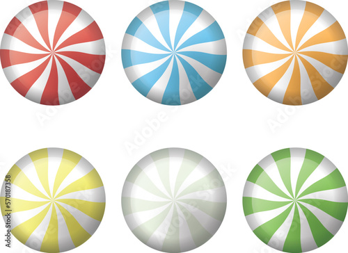 set of peppermint candys