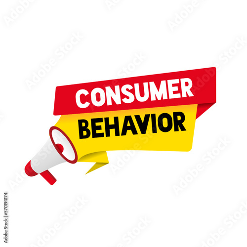 Consumer behavior text quote design. Modern marketing concept consumer. Flat vector illustration.