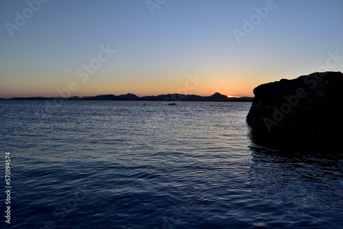 sunset over the sea