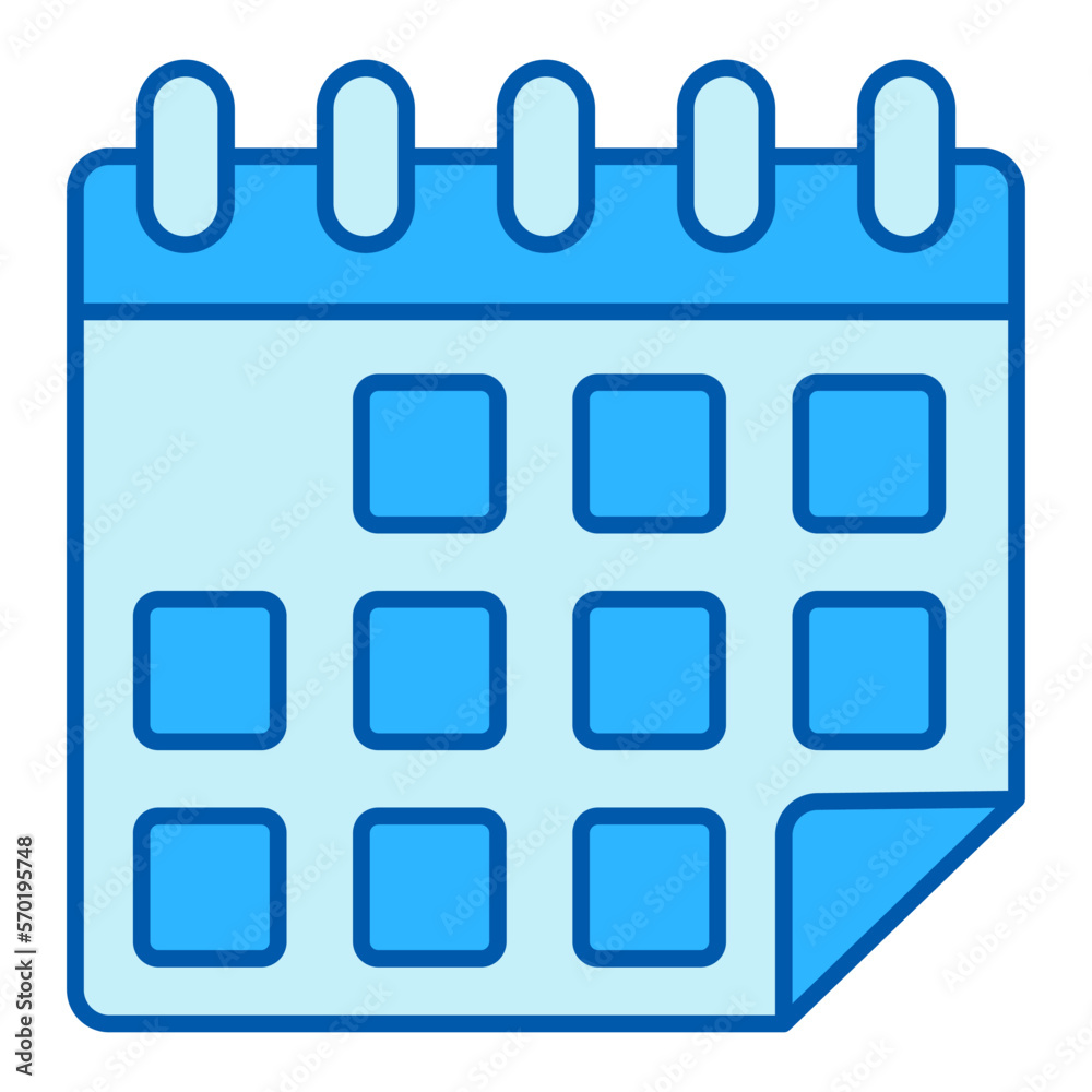 Wall flip calendar - icon, illustration on white background, similar style Wall flip calendar - icon, illustration on white background, similar style