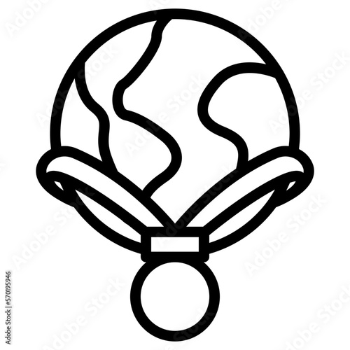 earth and charter icon