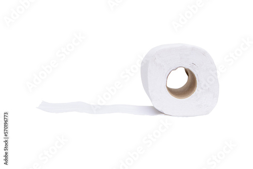 Schilderij op canvas Toilet paper roll sanitary and household Isolated on cutout PNG
