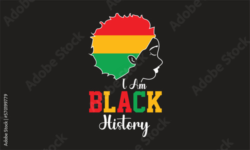 I am Black History T-Shirt Design 