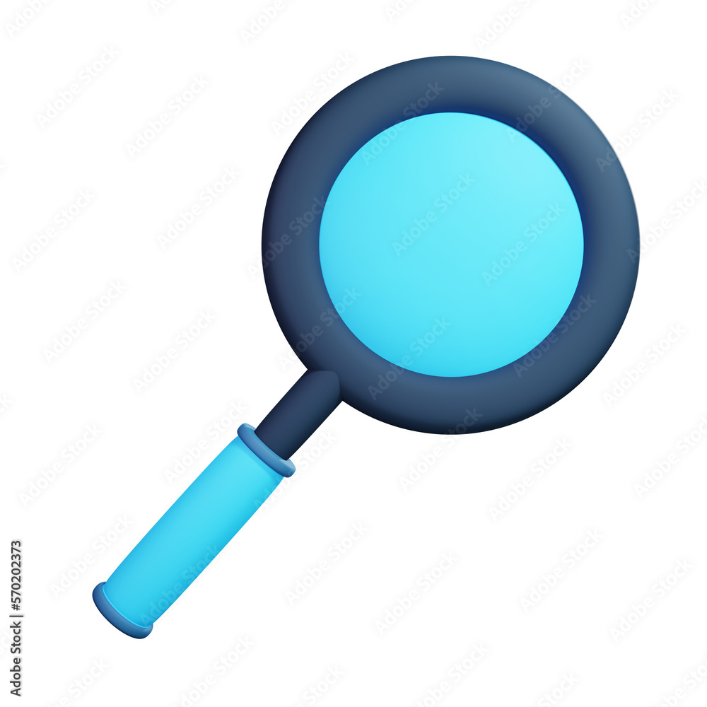 3D Magnifying Glass Illustration
