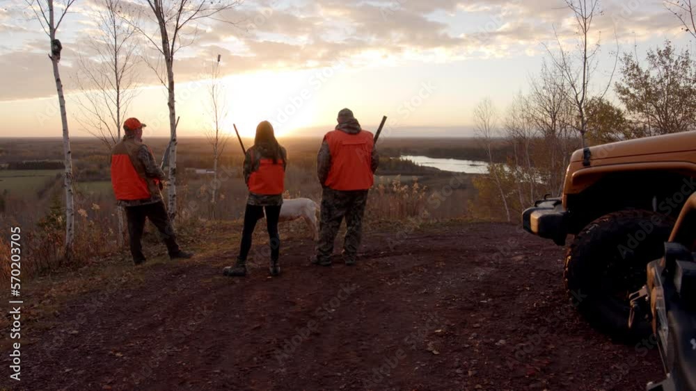 Grandpa, Son, and Daughter adventure to Grouse Hunt