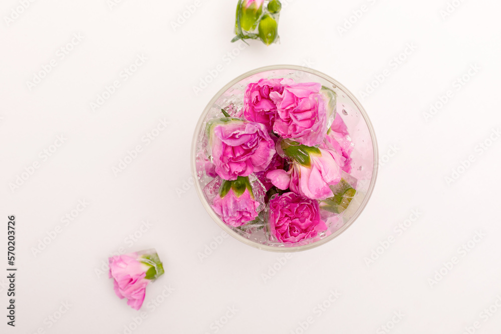 Carnations in a glass