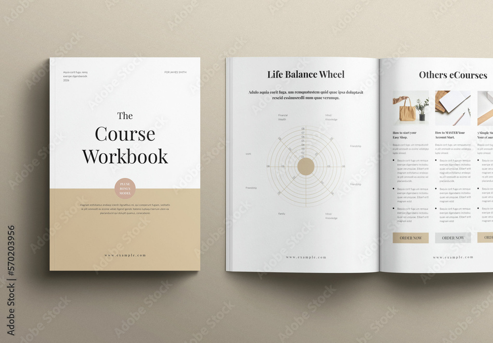 Course Workbook Template Stock Template Adobe Stock Course Workbook Template Stock Template Adobe Stock