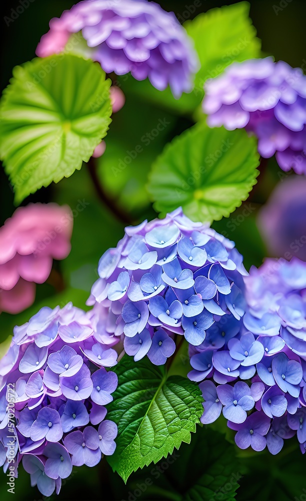 Ai generated beautiful colourful flowers in full bloom in springtime Ai generated beautiful colourful flowers in full bloom in springtime