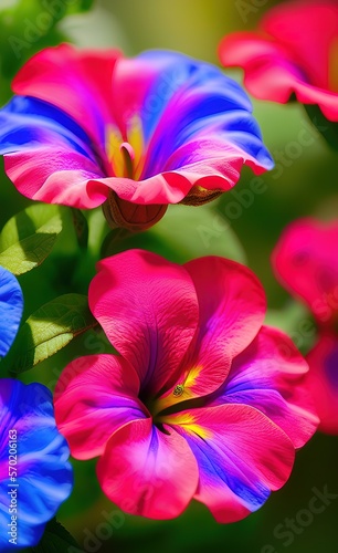  Ai generated - beautiful colourful flowers in full bloom in springtime