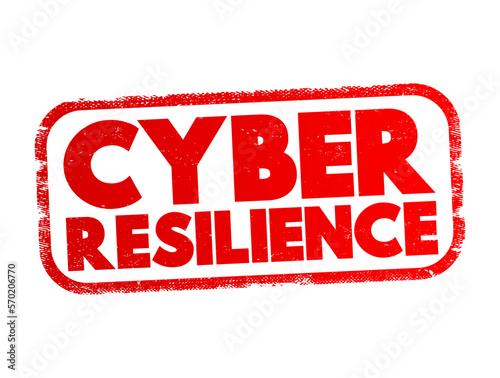 Cyber Resilience text stamp, concept background