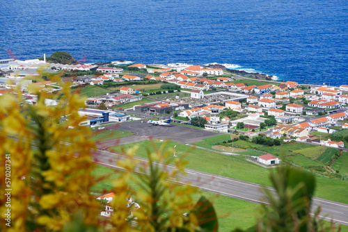 Airport in Santa Cruz das Flores, Flores Island, Azores, Portugal