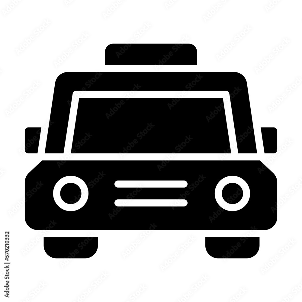 Taxi glyph solid icon Taxi glyph solid icon