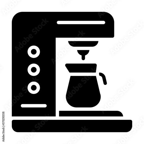 Coffee glyph solid icon