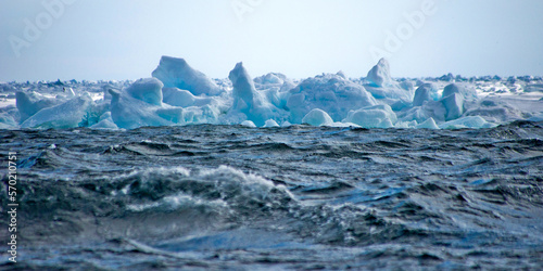 Sea Ice, Edge of Pack Ice 80º N, Arctic, Spitsbergen, Svalbard, Norway, Europe