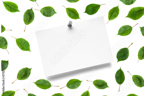 Hintergrund mit Grünen Blättern und Textfreiraum
